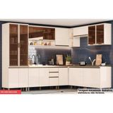 Cozinha Completa Connect 12 Peças (4 Armários + 1 Paneleiro + 4 Balcões + 3 Complementos) C5p92 Off White - Henn