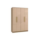 Modulado De Quarto Guarda Roupa C/ 4 Portas E 2 Gavetas N536 Adapt Nogueira/macadamia - Kappesberg