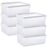 Pote De Plástico Transparente Para Freezer E Micro-ondas 4,3 Litros Com 6 Unidades Plasutil Ref.2301