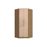 Modulado De Quarto Closet De Canto Oblíquo N531 C/ 2 Portas Adapt Nogueira/macadamia - Kappesberg