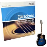 Jogo De Cordas D&#39;addario Phosphor 012 Bronze Violão Ej16