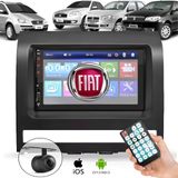 Kit Multimidia Palio Siena Strada Idea 04 / 11 Mold Preta 7 Pol Mp5 Radio Usb Sd Bt Espelhamento