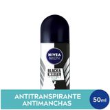 Nivea Men Desodorante Antitranspirante Roll On Invisible Black &amp; White Fresh 50ml