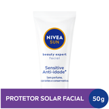 Nivea Sun Protetor Solar Facial Beauty Expert Sensitive Fps 60 50g Nivea Sun Protetor Solar Fac. Be Sensitive Fps 50 50g