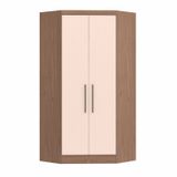 Guarda Roupa Modulado De Canto 2 Portas 2 Gavetas Closet Infinity  Macadâmia/blush Line