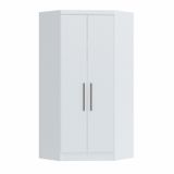 Guarda Roupa Modulado De Canto 2 Portas 2 Gavetas Closet Infinity  Branco Line