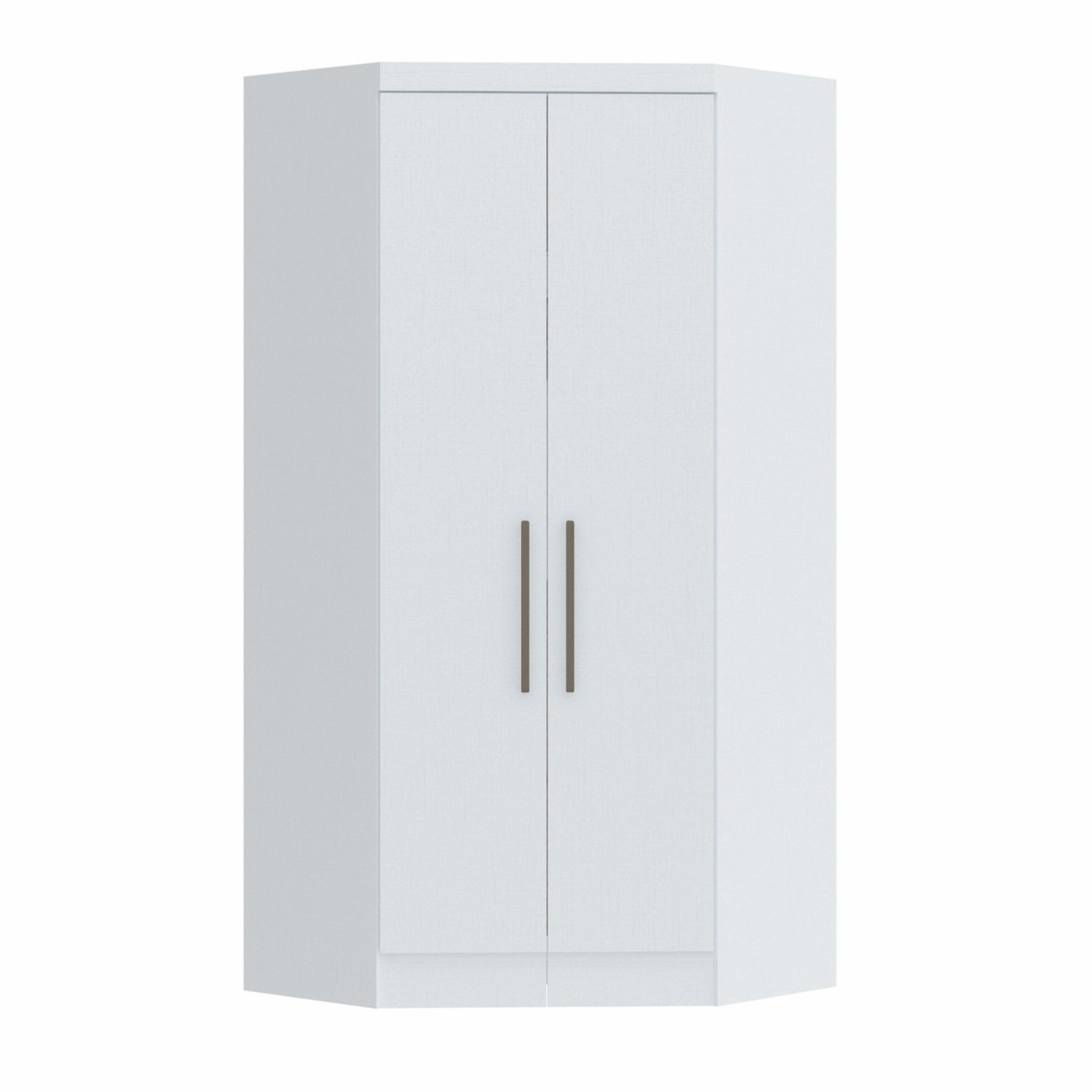 Guarda Roupa Modulado De Canto 2 Portas 2 Gavetas Closet Infinity  Branco Line