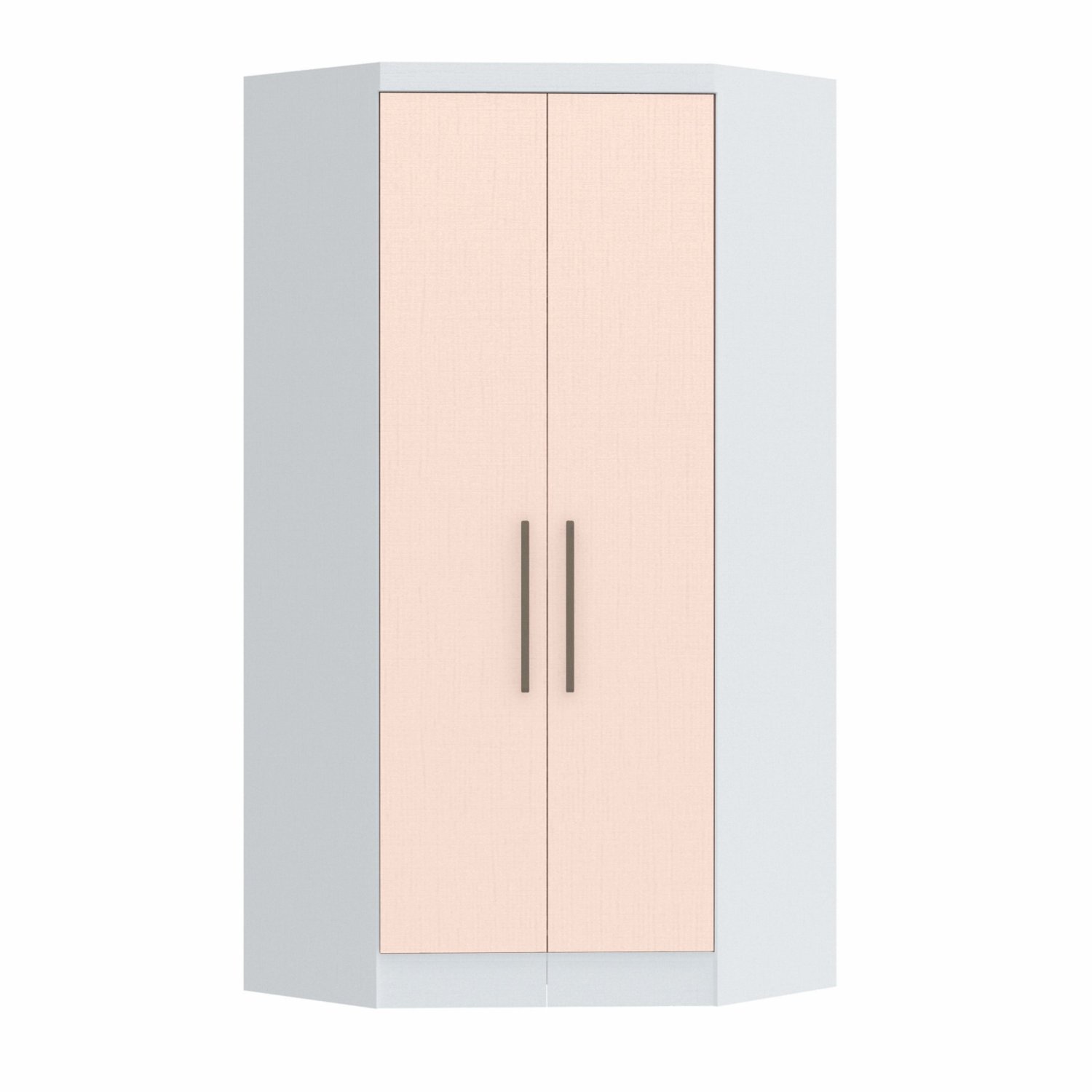 Guarda Roupa Modulado De Canto 2 Portas 2 Gavetas Closet Infinity  Branco Line/blush Line