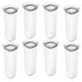 8x Porta Temperos Pote 2l Organizador Ou Block Hermético