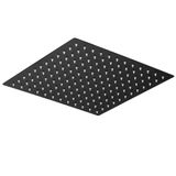 Ducha Chuveiro 30x30 Preto Fosco Slim Inox - Sem Braço