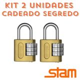 Cadeado De Segredo Com Senha Stam 25mm  2 Unidades