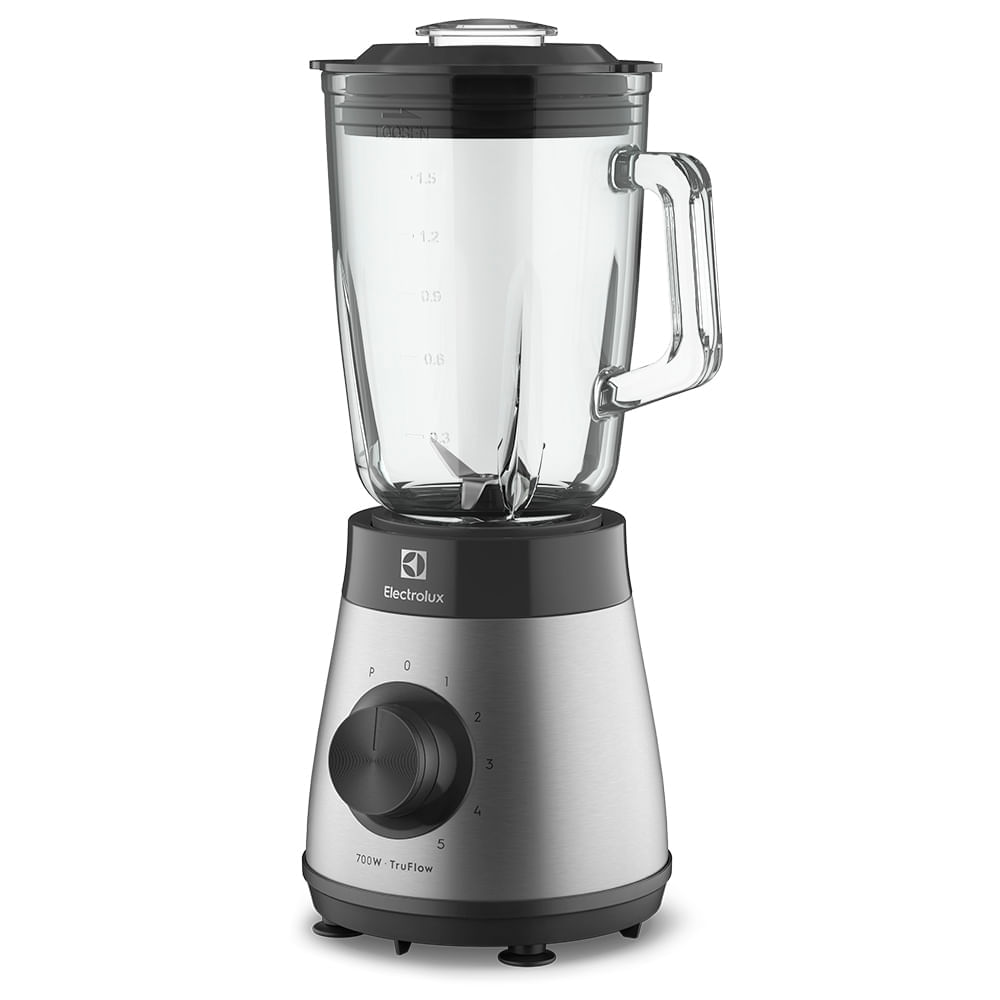 Liquidificador Electrolux 700w 1,5l Experience Com Copo De Vidro E Tecnologia Truflow™  Cor Inox Preto (ebs30) 127v