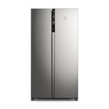 Geladeira Electrolux Frost Free Inverter 435l Efficient Com Autosense Side By Side Cor Inox Look (is4s) 220v