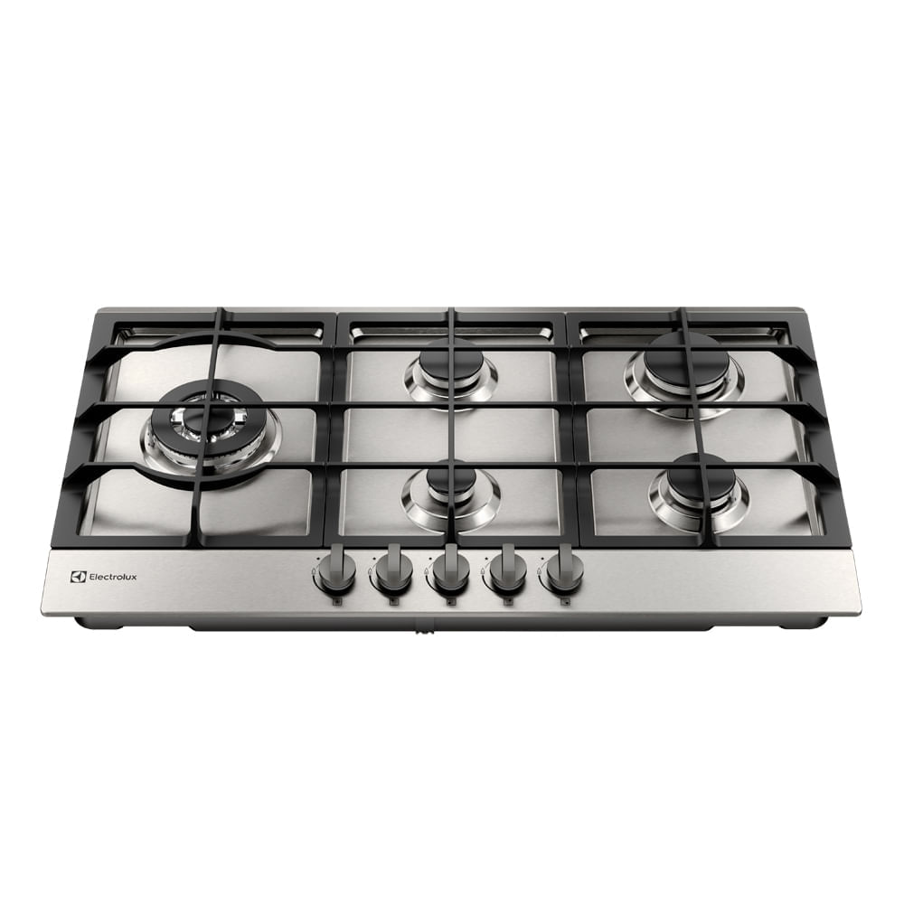 Cooktop 5 Bocas Electrolux À Gás Experience Inox Semi Profissional (ke9dx) Bivolt