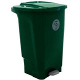 Lixeira Para Coleta Seletiva Com Pedal Tramontina T-force Em Polipropileno 100 L