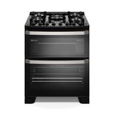 Fogão 5 Bocas Electrolux Preto Experience 2 Fornos, Mesa De Vidro E Perfectcook360 (fe5dp) 220v