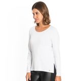 Blusa Feminina Manga Longa Basic Endless Branco P