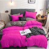 Jogo De Cama Casal King Size 7 Peças Com Edredom Pink Grey