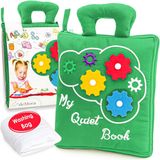 deMoca Quiet Book Brinquedos Montessori para Crianças – Brinquedo de Viagem – Brinquedo Educativo com Atividades Infantis Livro Ocupado para Meninos e