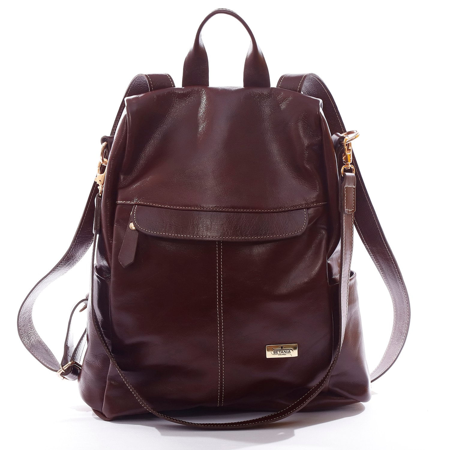 Mochila Karina Lima Em Couro Casca