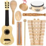 Instrumentos Musicais De Madeira Para Crianças Classe Pré-escola Escola Aprendendo Crianças Brinquedos Musicais Para Crianças 1-3 Série Música Infant