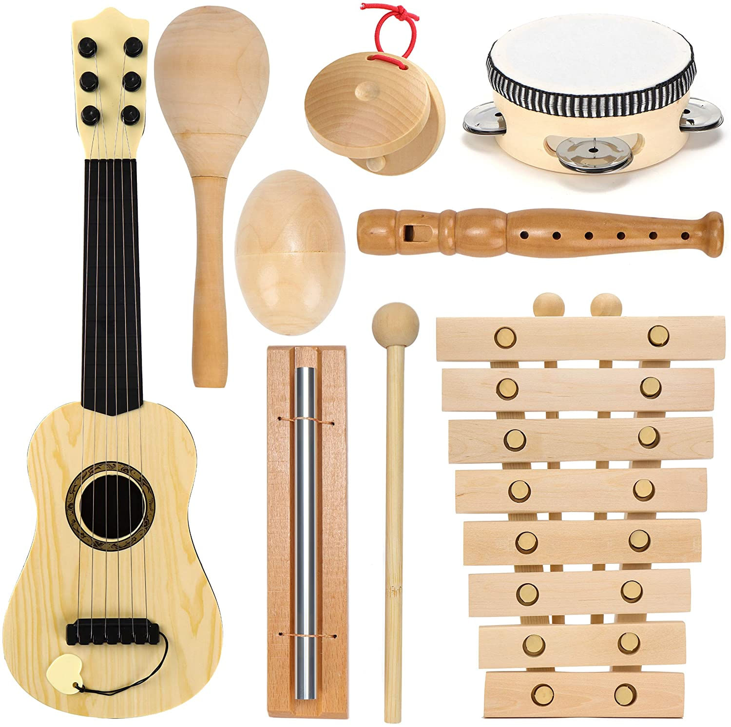 Instrumentos Musicais De Madeira Para Crianças Classe Pré-escola Escola Aprendendo Crianças Brinquedos Musicais Para Crianças 1-3 Série Música Infant