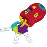 Battat Toy Keys – 3 teclas e controle remoto com 4 sons divertidos – Mini Lanterna – Chaves do Carro de Brinquedo com Fob para Bebê, Criança – Teclas