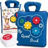 deMoca Quiet Book Brinquedos Montessori para Crianças – Brinquedo de Viagem – Brinquedo Educativo com 9 Atividades Infantis Livro Ocupado para Meninos