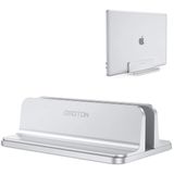 Suporte vertical do suporte do laptop, OMOTON Desktop Alumínio MacBook Stand com tamanho de doca ajustável, encaixa-se em Todos os MacBook, Surface, C