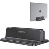 Suporte vertical do suporte do laptop, OMOTON Desktop Alumínio MacBook Stand com tamanho de doca ajustável, encaixa-se em Todos os MacBook, Surface, C