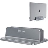 Suporte vertical do suporte do laptop, OMOTON Desktop Alumínio MacBook Stand com tamanho de doca ajustável, encaixa-se em Todos os MacBook, Surface, C