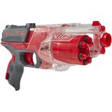 Nerf Elite Disrupter Blaster - 6-dart Tambor Rotativo, 6 Dardos Oficiais De Elite, Slam Fire, Vermelho Translúcido (exclusivo )