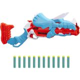 Nerf Dinosquad Tricera-blast Dart Blast Blast Blaster, Break-open 3-dart Loading, 12 Dardos Oficiais, Dart Storage, Triceratops Dinosaur Design