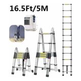 Escada Telescopica Multifuncional Em Alumínio - 5 Metros (2,5m + 2,5m)