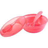Bowl Com Tampa E Colher Rosa