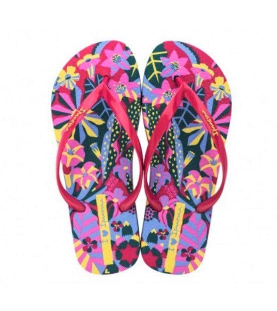 Chinelo Feminino Ipanema Arte Conecta Rosa Azul Amarelo