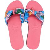 Chinelo Havaianas You Saint Tropez Feminina - Rosa E Azul -