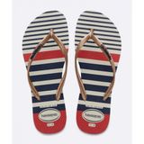 Chinelo Havaianas Slim Nautical Bege Palha  -