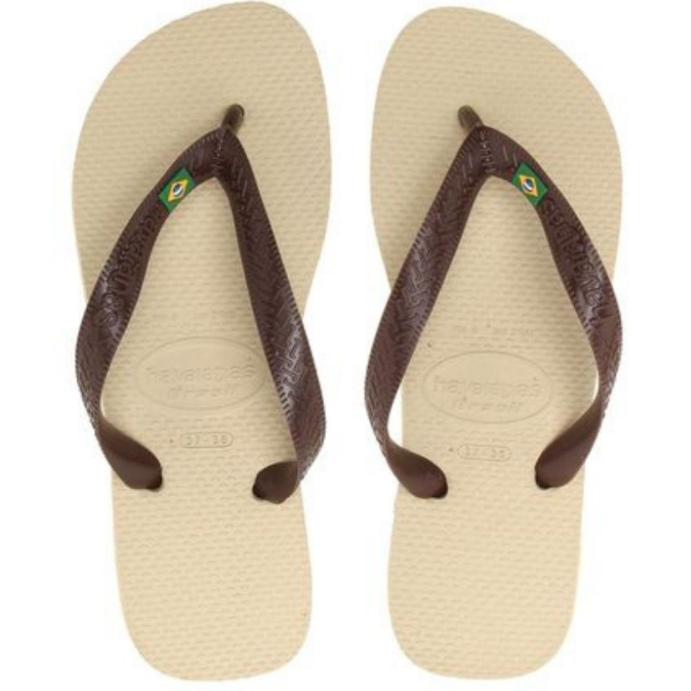 Chinelo Havaianas Brasil Bege  -