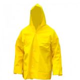 Jaqueta / Jaleco Pvc Forrada Amarela Com Capuz - Maicol, Tamanho: Gg