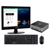 Kit Com Mini Pc Intel Core I3 4gb 120gb Ssd Hdmi + Monitor 19" Led Hdmi + Teclado Slim Com Fio 850 Abnt2 + Mouse Com Fio Usb 9318 Goldentec