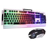 Kit Teclado Semi Mecânico Mouse Gamer Iluminado Luz G3000