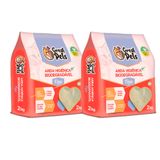 Kit 2 Un. Areia Higiênica Biodegradável Para Gatos Great Pets Fina 2kg