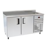 Balcão Congelados Venâncio 150cm Exterior Inox Interior Aluzinco Borda Espelhada Com Cuba 220v Vcch15-42292
