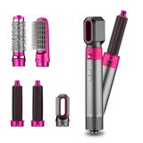 Escova Alisadora 5 Em 1 Profissional Hair Rosa 110v