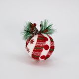 Enfeite Bola Vermelha Arvore Natal Decorativa 8cm 3pçs