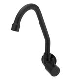 Torneira Cozinha Parede Preto Metal Bica Movel Black 1/4 V.
