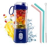 Liquidificador Pessoal Portátil Para Smoothie E Shakes - Vaeqozva 6 Poderosas Lâminas 3d 4000mah Usb Recarregável Juicer Cup Incluindo Canusas De Sil