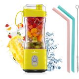 Liquidificador Portátil, Copo De Suco Recarregável Usb Pessoal Para Smoothie E Shakes De Proteína Mini Misturador De Frutas Portáteis 13oz Garrafa Pa