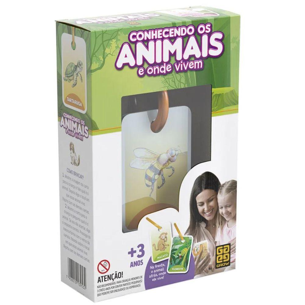 Jogo De Cartas Conhecendo Os Animais E Onde Vivem 03953 Grow